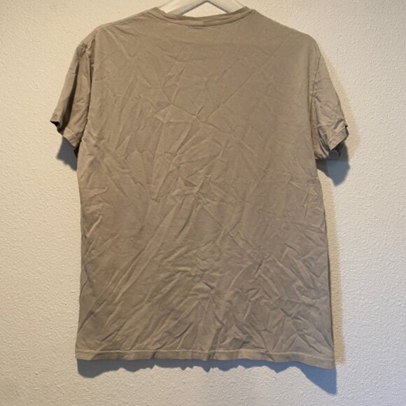 The Bowery Tan T-Shirt Medium Great Wave Japanese Graphic‎ Tee - Picture 2 of 4